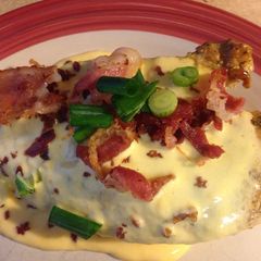 A picture of Bacon and cheese chicken.