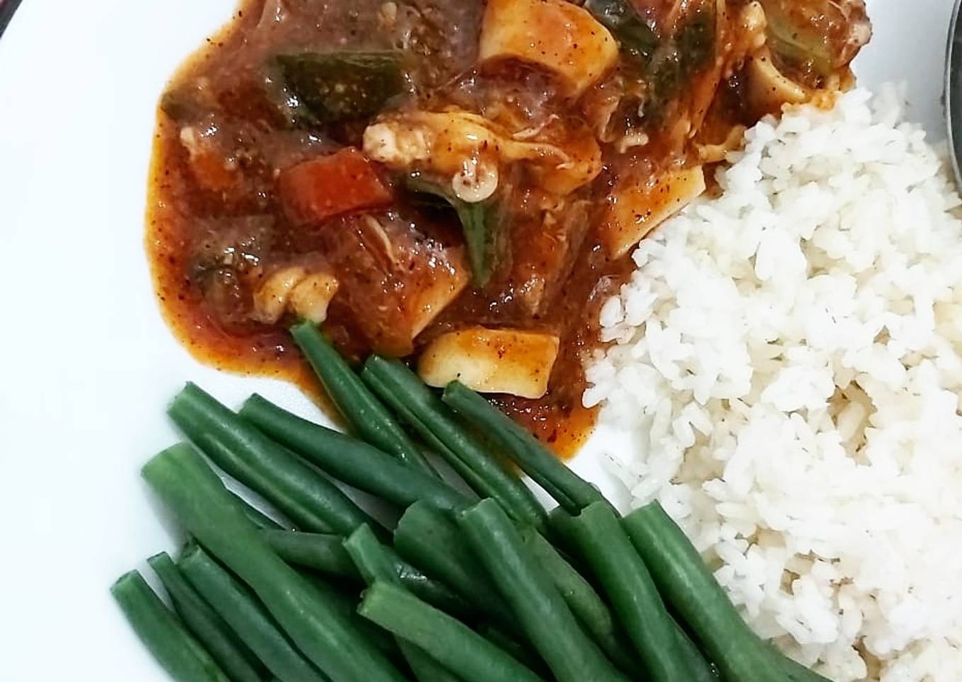 Bumbui cumi dengan lada hitam/lada hitam