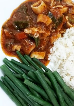 Foto resep Cumi basah black pepper / lada hitam