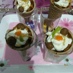 A picture of Homemade cone(softy)chat.