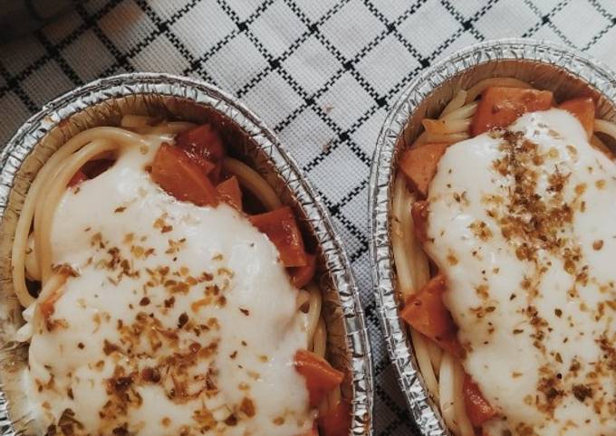 Cara bikin Spaghetti Brulee (tanpa oven) Cara bikin Spaghetti Brulee (tanpa oven)