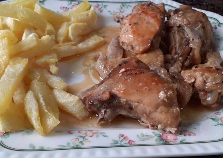Pollo a la cerveza