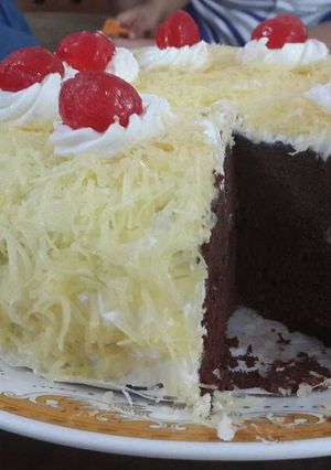 Foto resep Eggless Chocolate Cake (Simple Birthday Cake Tanpa Telur)