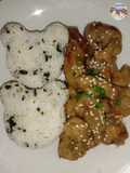 เป็ดย่างซอสเทอริยากิข้าวปั้นคลุกสาหร่าย (Roasted Duck with Teriyaki Sauce and Seaweed Rice Balls)