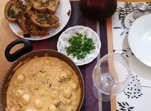 Una foto de Salsa Kimchi a la crema con ñoquis