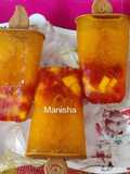 Mango Frooti Cherry Popsicles (Fruits Popsicles)