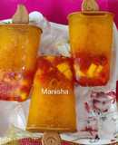 Mango Frooti Cherry Popsicles (Fruits Popsicles)