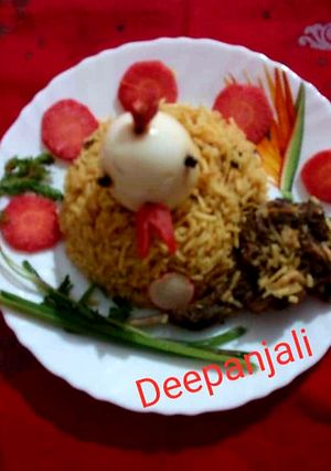 A picture of Kolkata Style Mutton Dum Biriyani.