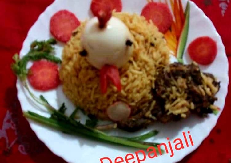 Recipe of Perfect Kolkata Style Mutton Dum Biriyani