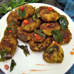 A picture of Arbi Fry with Chettinad Masala,.