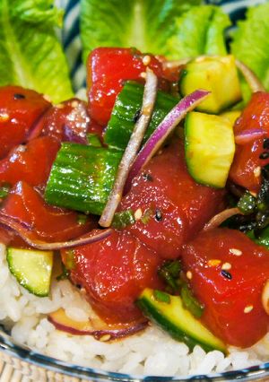 A picture of Tuna Poke Recipe | Hawaiian Ahi Poke.