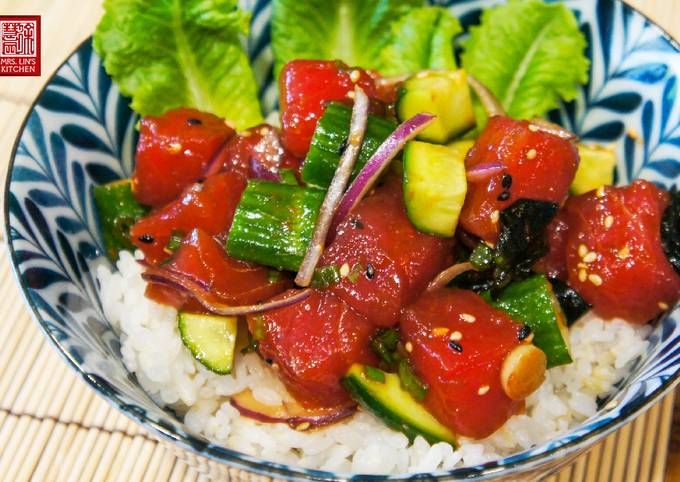 Recipe of Award-winning Tuna Poke Recipe | Hawaiian Ahi Poke