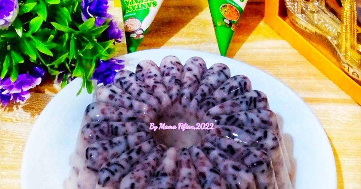 Resep Puding Tape Ketan Hitam Santan Kara oleh Lanjarsih/Mama Fifian