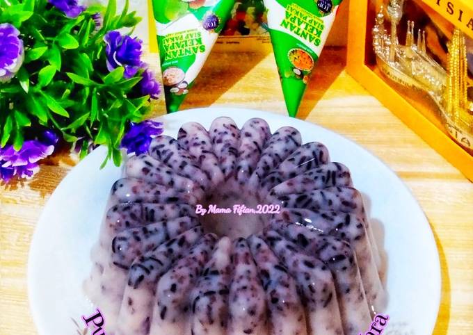 Resep Puding Tape Ketan Hitam Santan Kara Oleh Lanjarsih Mama Fifian