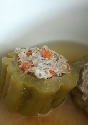 รูปของ มะระยัดไส้ไก่สับ