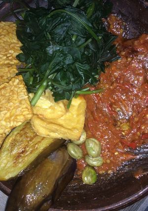 Foto resep Penyetan 3T sayur daun ubi
