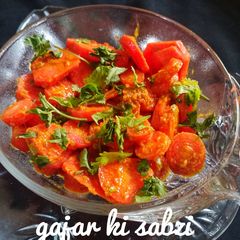 A picture of Gajar ki sabzi.