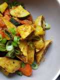 Curry-Maultaschen mit Gemüse
