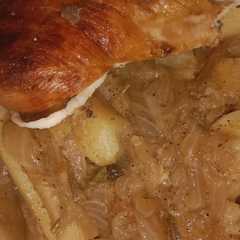 الذ وصفة بطاطا مقلية 🥔مع بصل مقلي🧅 ومرقة بيضاء مع دجاج محمر 🍗متأخدش وقت كامل ليه ليه-レシピのメイン写真