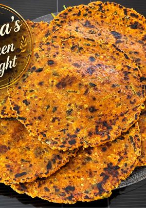 A picture of High-Protein Paneer & Moong Bajra Methi Thepla.