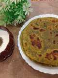 Healthy breakfast - Moringa powder paratha with lahsuni raita