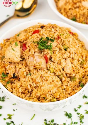 A picture of High-Protein Garlic Chicken Fried Rice Recipe.