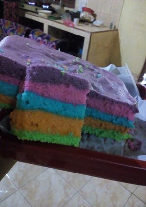 Foto resep Rainbow Cake Kukus