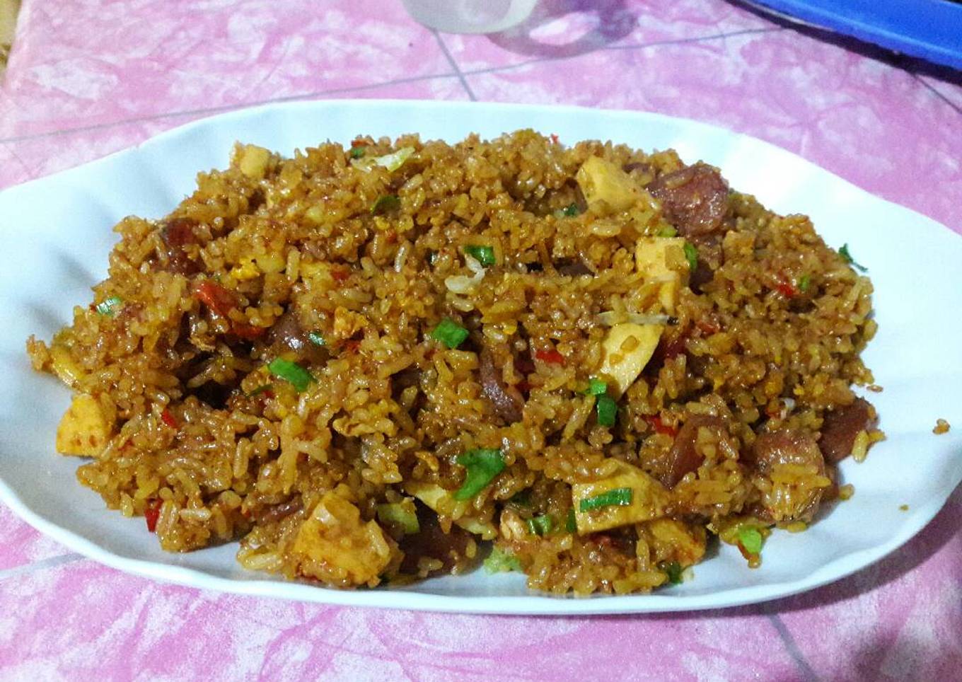 Nasi goreng seafood Babi