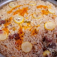 A picture of Mutton pulao biryani.