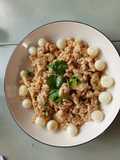 Creamy Eggs with Pickled Garlic