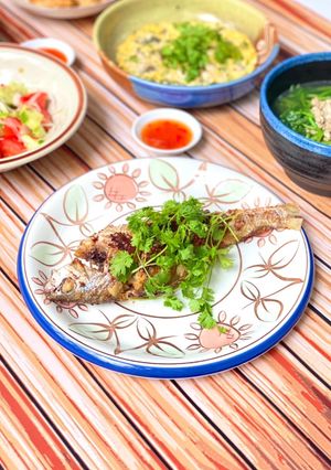 Hình của món Cá Đù Chiên Muối Sả Ớt.