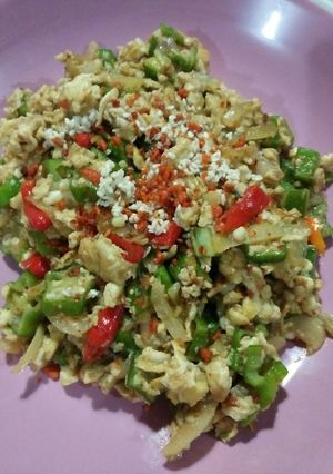 Foto resep Okra tumis telur