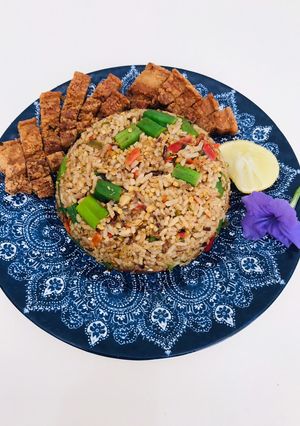 รูปของ ข้าวผัดน้ำพริกปลาทูกระเจี๊ยบเขียว