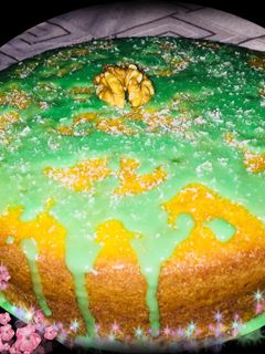 Una foto de Budín De Naranja 🍊Con glasé(sabor a coco 🥥)