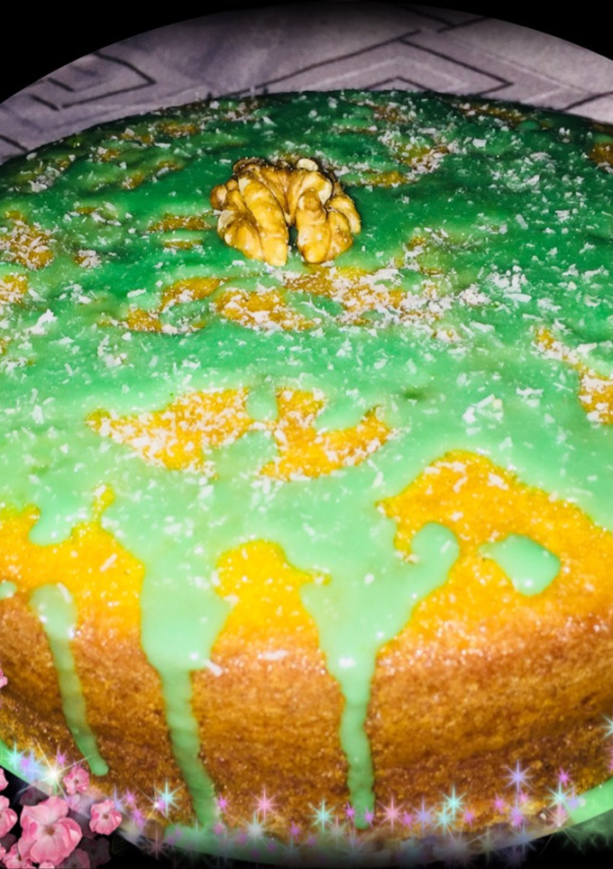 Una foto de Budín De Naranja 🍊Con glasé(sabor a coco 🥥)