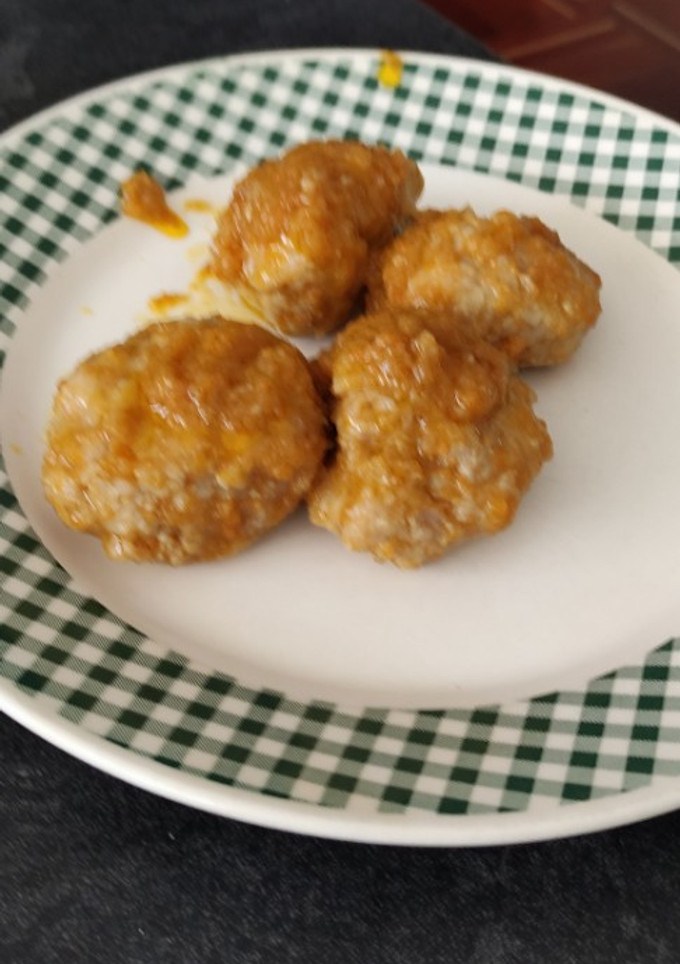Una foto de Albóndigas de pollo en salsa