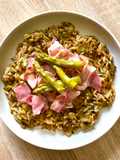Le bowl de risotto asperge pancetta