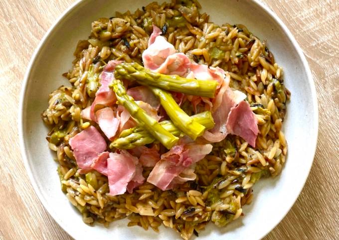 Le bowl de risotto asperge pancetta