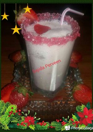 A picture of Strawberry Lassi🍓🍺🍓 #KokabandCookpad #ramadankitiyari.
