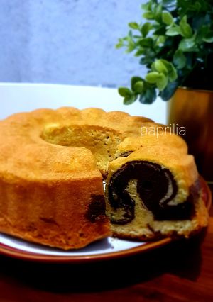 Foto resep Marmer Cake 4 Telur (Minimalis)