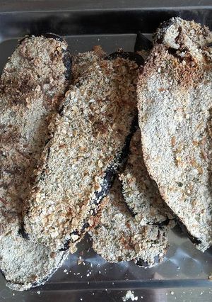 Una foto de Milanesas de berenjenas crocantes