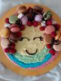 Torta fredda unicorno arcobaleno
