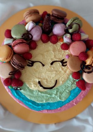 Foto di Torta fredda unicorno arcobaleno