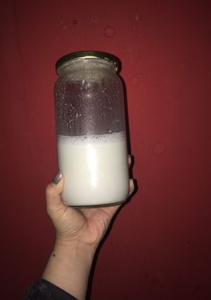 Una foto de “Leche” de almendra o bebida vegetal🌱
