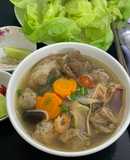 Bánh đa sườn mực tôm khô 🦐 🦑