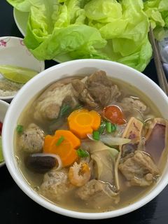 Hình của món Bánh đa sườn mực tôm khô 🦐 🦑.