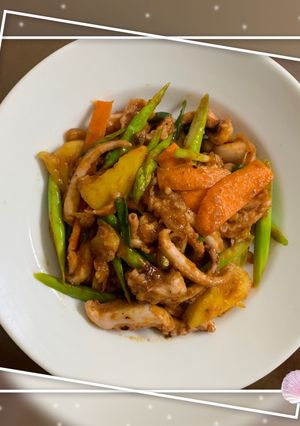 Hình của món Bạch tuộc xào.