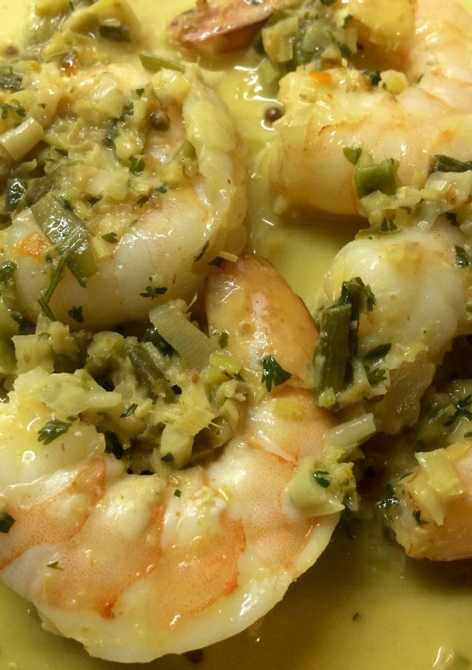 Una foto de Langostinos al curry thailandés (Este amor de fuego es por ti y contigo)