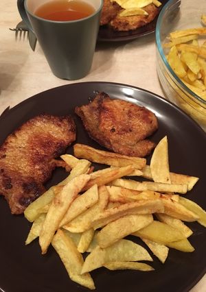 Mustáros karaj sült krumplival recept fotója