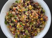 A picture of capsicum tomato salad